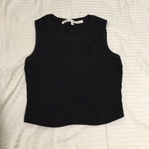 High Neck Knit Crop Tank